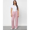 imageGRAPENT Striped Wide Leg Pants Woman High Waisted Pull On Elastic Waist Casual Lounge Comfy Loose Fit Pants with PocketsWhite  Red Stripe