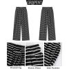 imageGRAPENT Striped Wide Leg Pants Woman High Waisted Pull On Elastic Waist Casual Lounge Comfy Loose Fit Pants with PocketsWhite Stripe