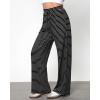 imageGRAPENT Striped Wide Leg Pants Woman High Waisted Pull On Elastic Waist Casual Lounge Comfy Loose Fit Pants with PocketsWhite Stripe