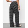 imageGRAPENT Striped Wide Leg Pants Woman High Waisted Pull On Elastic Waist Casual Lounge Comfy Loose Fit Pants with PocketsWhite Stripe