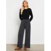 imageGRAPENT Sweater Wide Leg Pants Woman High Waisted Pull On Lounge Elastic Waist Fall Winter Casual Knit Trousers Pants