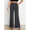imageGRAPENT Sweater Wide Leg Pants Woman High Waisted Pull On Lounge Elastic Waist Fall Winter Casual Knit Trousers Pants