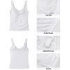 imageGRAPENT Tankini Tops for Women Modest Swimsuits Ruched Beach Padded Adjustable Strap Swimwear Bathing Suit Swim Top OnlyWhite