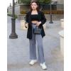 imageGRAPENT Wide Leg Dress Pants Women High Waisted Pull On Business Casual Work Pants Elastic Waist Dressy Trousers Pockets
