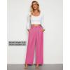 imageGRAPENT Wide Leg Pants Woman Trendy High Waisted Dress Pants Business Causal Pleated Elastic Waist Work Trousers Pants