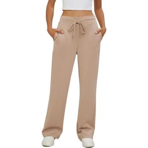 imageGRAPENT Wide Leg Sweatpants Women Baggy High Waisted Pull On Trendy Lounge Drawstring Athleisure Sweat Pants Trousers