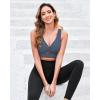 imageGRAPENT Bikini Tops for Women Cropped StrapCore Tankini Tops Beach Padded Knot Twist Cut Out Adjustable Swimwear Top OnlyDark Gray