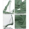 imageGRAPENT Bikini Tops for Women Cropped StrapCore Tankini Tops Beach Padded Knot Twist Cut Out Adjustable Swimwear Top OnlyIceberg Green