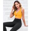 imageGRAPENT Bikini Tops for Women Cropped StrapCore Tankini Tops Beach Padded Knot Twist Cut Out Adjustable Swimwear Top OnlyRadiant Yellow