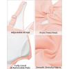 imageGRAPENT Bikini Tops for Women Cropped StrapCore Tankini Tops Beach Padded Knot Twist Cut Out Adjustable Swimwear Top OnlySeashell Pink