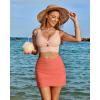 imageGRAPENT Bikini Tops for Women Cropped StrapCore Tankini Tops Beach Padded Knot Twist Cut Out Adjustable Swimwear Top OnlySeashell Pink