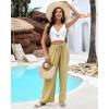 imageGRAPENT Bikini Tops for Women Cropped StrapCore Tankini Tops Beach Padded Knot Twist Cut Out Adjustable Swimwear Top OnlyWhite