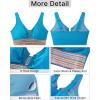 imageGRAPENT Bikini Top for Women Color Block U Hook Padded Adjustable Straps Bathing Suit Swim Tops Only Beach Resort WearHawaiian Ocean