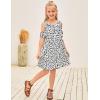 imageGRAPENT Cold Shoulder Ruffled Short Sleeve Casual Loose Tunic Shirt Dress