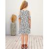 imageGRAPENT Cold Shoulder Ruffled Short Sleeve Casual Loose Tunic Shirt Dress