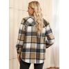 imageGRAPENT Womens Oversized Plaid Button Down Shirt Quilted Lined Shacket Jacket