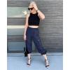 imageGRAPENT Womens Cargo Pants High Waisted Baggy Parachute Pants Elastic Waist Adjustable Drawstring Nylon Y2K Trousers
