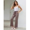 imageGRAPENT Womens Pants High Waisted Lounge Wide Leg Pull On Casual Drawstring Pj Bottoms Baggy Pajama Pants Loungewear