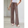 imageGRAPENT Womens Pants High Waisted Lounge Wide Leg Pull On Casual Drawstring Pj Bottoms Baggy Pajama Pants Loungewear