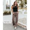 imageGRAPENT Womens Pants High Waisted Lounge Wide Leg Pull On Casual Drawstring Pj Bottoms Baggy Pajama Pants Loungewear