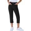 imageGRAPENT Capri Jeans for Women High Waisted Stretchy Denim Capris Front Seamed Cropped Skinny Slim Fit Jeans with Pockets