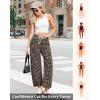 imageGRAPENT Barrel Jeans for Women Trendy High Waisted Pull On Wide Leg Cropped Leopard Cheetah Print Stretchy Denim PantsBleached Sand Leopard