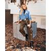 imageGRAPENT Barrel Jeans for Women Trendy High Waisted Pull On Wide Leg Cropped Leopard Cheetah Print Stretchy Denim PantsBrown Cheetah