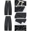 imageGRAPENT Barrel Jeans for Women Trendy High Waisted Pull On Wide Leg Cropped Leopard Cheetah Print Stretchy Denim PantsGray Cheetah