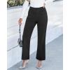 imageGRAPENT Corduroy Pants Women High Waisted Wide Leg Trendy Patch Pocket Fall Winter Dressy Casual Elastic Waist TrousersBlack