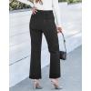 imageGRAPENT Corduroy Pants Women High Waisted Wide Leg Trendy Patch Pocket Fall Winter Dressy Casual Elastic Waist TrousersBlack