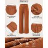 imageGRAPENT Corduroy Pants Women High Waisted Wide Leg Trendy Patch Pocket Fall Winter Dressy Casual Elastic Waist TrousersBurnt Orange