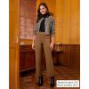 imageGRAPENT Corduroy Pants Women High Waisted Wide Leg Trendy Patch Pocket Fall Winter Dressy Casual Elastic Waist TrousersCoffee Brown