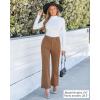 imageGRAPENT Corduroy Pants Women High Waisted Wide Leg Trendy Patch Pocket Fall Winter Dressy Casual Elastic Waist TrousersCoffee Brown