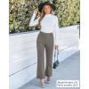 imageGRAPENT Corduroy Pants Women High Waisted Wide Leg Trendy Patch Pocket Fall Winter Dressy Casual Elastic Waist TrousersGray