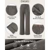 imageGRAPENT Corduroy Pants Women High Waisted Wide Leg Trendy Patch Pocket Fall Winter Dressy Casual Elastic Waist TrousersGray