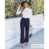imageGRAPENT Corduroy Pants Women High Waisted Wide Leg Trendy Patch Pocket Fall Winter Dressy Casual Elastic Waist TrousersNavy Blue