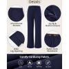 imageGRAPENT Corduroy Pants Women High Waisted Wide Leg Trendy Patch Pocket Fall Winter Dressy Casual Elastic Waist TrousersNavy Blue