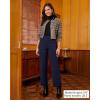imageGRAPENT Corduroy Pants Women High Waisted Wide Leg Trendy Patch Pocket Fall Winter Dressy Casual Elastic Waist TrousersNavy Blue