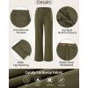imageGRAPENT Corduroy Pants Women High Waisted Wide Leg Trendy Patch Pocket Fall Winter Dressy Casual Elastic Waist TrousersOlive Green