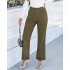 imageGRAPENT Corduroy Pants Women High Waisted Wide Leg Trendy Patch Pocket Fall Winter Dressy Casual Elastic Waist TrousersOlive Green