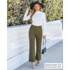 imageGRAPENT Corduroy Pants Women High Waisted Wide Leg Trendy Patch Pocket Fall Winter Dressy Casual Elastic Waist TrousersOlive Green