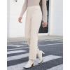 imageGRAPENT Corduroy Pants Women High Waisted Wide Leg Trendy Patch Pocket Fall Winter Dressy Casual Elastic Waist TrousersTurtledove