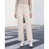 imageGRAPENT Corduroy Pants Women High Waisted Wide Leg Trendy Patch Pocket Fall Winter Dressy Casual Elastic Waist TrousersTurtledove