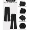 imageGRAPENT Corduroy Pants for Women Flare High Waisted Fall Winter Elastic Waist Stretchy Work Casual Trendy Wide Leg PantsBlack