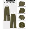 imageGRAPENT Corduroy Pants for Women Flare High Waisted Fall Winter Elastic Waist Stretchy Work Casual Trendy Wide Leg PantsOlive Green