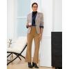 imageGRAPENT Corduroy Pants for Women Flare High Waisted Fall Winter Elastic Waist Stretchy Work Casual Trendy Wide Leg PantsTan