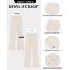 imageGRAPENT Corduroy Pants for Women Flare High Waisted Fall Winter Elastic Waist Stretchy Work Casual Trendy Wide Leg PantsTurtledove