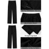 imageGRAPENT Corduroy Pants for Women High Wasited Straight Leg Elastic Waist Stretchy Casual Work Pants Fall Winter TrousersBlack