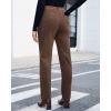 imageGRAPENT Corduroy Pants for Women High Wasited Straight Leg Elastic Waist Stretchy Casual Work Pants Fall Winter TrousersCocoa Brown