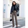imageGRAPENT Corduroy Pants for Women High Wasited Straight Leg Elastic Waist Stretchy Casual Work Pants Fall Winter TrousersDark Gray